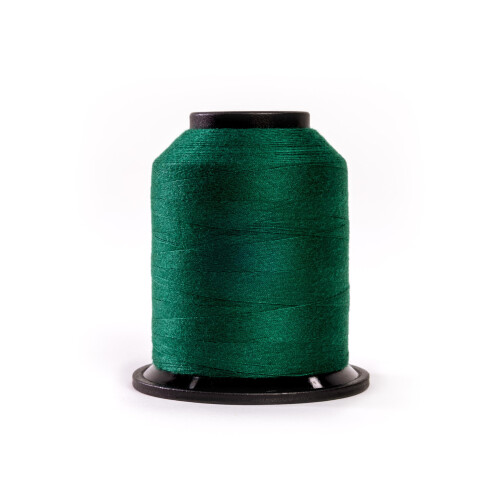 Finesse Thread Solid Colors | 100% Polyester  3ply  50wt | Thread Cones | 100% Polyester Thread for Quilting and Sewing (Emerald  1 100 Yards)