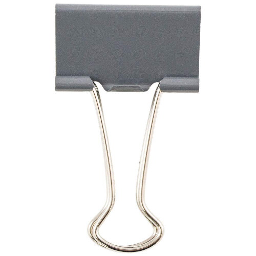 JAM PAPIR Farverige bindeklips - medium - 1 1/4 tomme (32 mm) - Gr bindeclips - 15/pakke 2