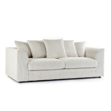 (3 Seater, Mink) Milo Jumbo Cord 3 and 2 Seater Sofa