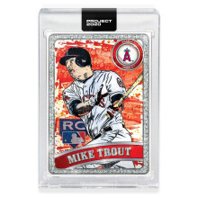 Tarjeta de béisbol Topps Project 2020 #100 2011 Mike Trout por Blake Jamieson
