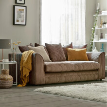 (3 Seater, Coffee) Milo Jumbo Cord 3 and 2 Seater Sofa