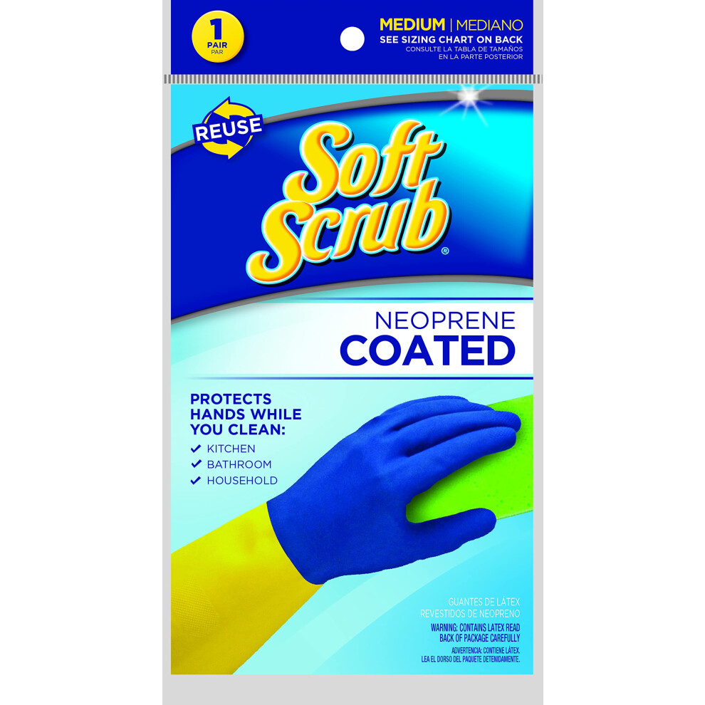 Soft Scrub Neoprene Coated  Reusable Latex Household Glove Small-image-OPC-PGSRHP8-NEW