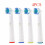 (White) 4pcspack Tooth Electric Brush Replacement Heads Suitable For Braun Head Round 1