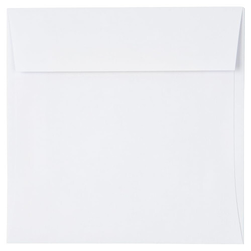 JAM PAPER 4.5 x 4.5 Square Invitation Envelopes - White - 25/Pack