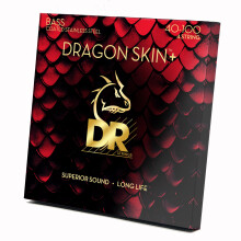 Struny DR DRAGON SKIN+ - Struny basowe ze stali nierdzewnej powlekanej - DBS-40 - Doskonaly dzwiek, wygodne odczucie i dluga zywotnosc: Lekka 40-100