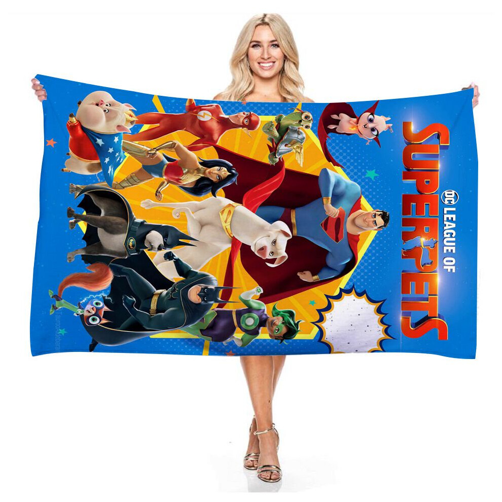 (Logo, 70*140CM/28*55IN) Superpets Of League Children Adult Printed Bath Towel Towel Beach Absorbent-image-OPC-PGSRJGJ-NEW