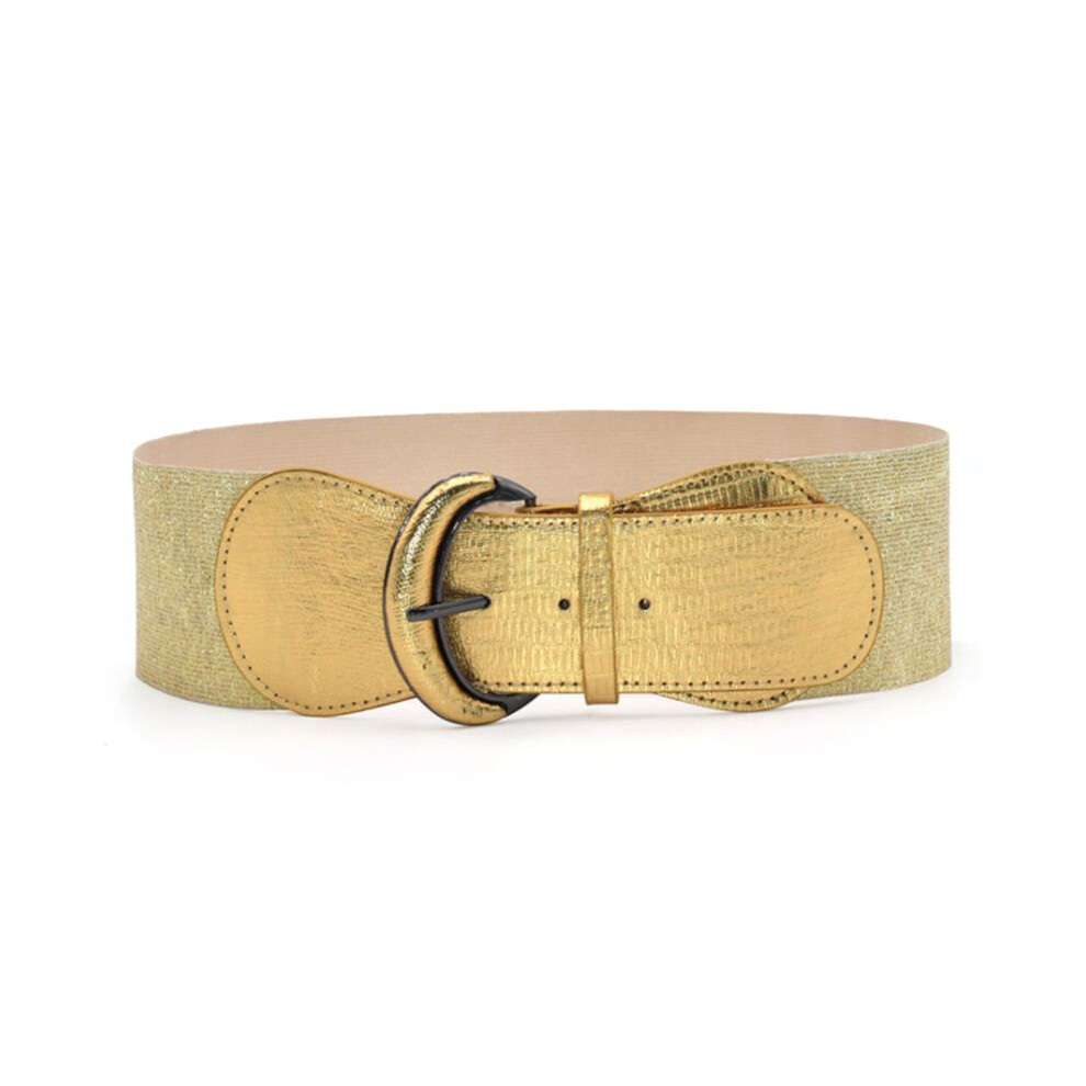 (Gold) Womens Belt Wide Stretch Solid Color Vintage Elastic Clothing Dress Accessories-image-OPC-PGSRKXP-NEW