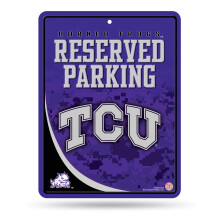 Rico Industries NCAA TCU Horned Frogs 8,5 tuuman x 11 tuuman metallinen pys   k   intikyltti D?cor