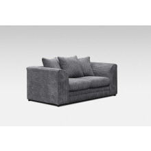 (2 Seater, Grey) Milo Jumbo Cord 3 and 2 Seater Sofa