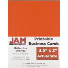 JAM PAPER Tulostettavat kδyntikortit - 3 1/2 x 2 - Brite Hue Orange - 100 / pakkaus