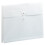 JAM PAPER Plastic Envelopes with Button & String Tie Closure - Letter Booklet - 9 3/4 x 13 - White - 3/Pack 2