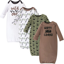 Rakastettavat yst  v  t unisex-vauvanpuuvillaiset puuvillamekot Happy Camper keskonen/vastasyntynyt