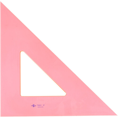 Alvin  Triangle Ruler with Fluorescent Edges  Drafting Tool Kits - 12-inches  45/90 Angle