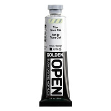 OPEN Slow-drying Acrylics frn GOLDEN Titan Green Pale 2 fl oz. tub Professionell Akrylfrg Opak