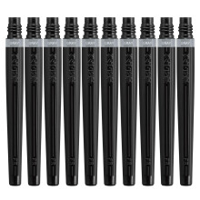 Pentel XFR-137 Brush Pen Cartridge Art Blush 10 Pack Gray