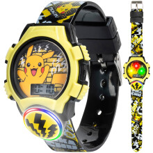 Pok?mon -lastenkello - Pikachu-kellokello mukava hihna, sdettv istuvuus, vilkkuvat valot - Pok?mon-kello pojille ja tytille - 5,5"" - 8""""