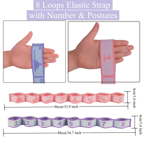 Cinghia di allungamento dello yoga elastico con lo 1