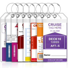 8-pack houder voor cruisebagagelabels Houder voor cruisebagagelabels kan worden gebruikt voor 2025Carnival NCL MSC Cruises en Princess Ships-aanbiedi