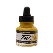 Daler Rowney FW Artists Tinta Acrlica Pote de 29,5 ML - Amarelo Ocre