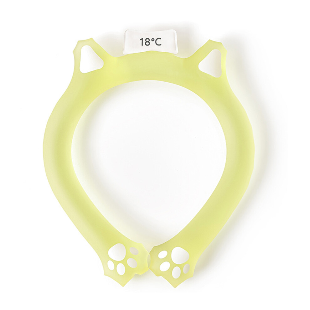 Yellow (New ) Icy Cooling Neck Tube Reusable Wearable Cooling Neck Wraps For Summer