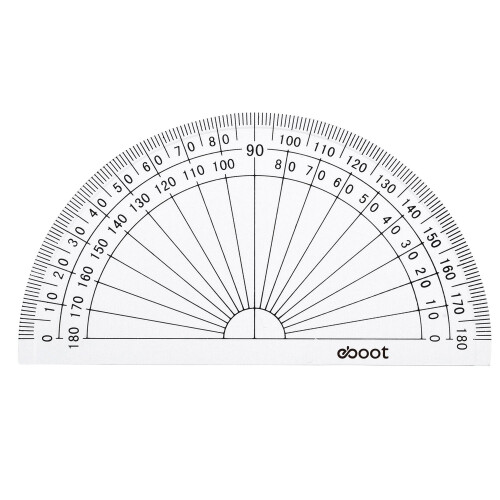 eBoot 20 Pack Plastic Protractor  180 Degrees Protractor for Angle Measurement Student Math  4 Inches  Clear 1
