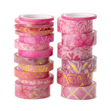 Mr. Pen- Washi Tape Set 21 Rolls Floral Pink Decorative With Measure Tape Scrapbook for Journaling Craft