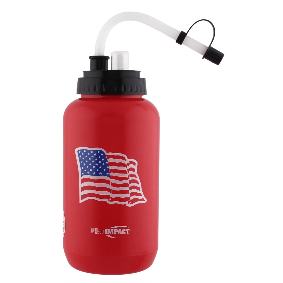 Bouteille D'eau Compressible Pro Impact Avec Longue Paille Pliable Et Bouchon Pulv Risateur - Plastique Ldpe Sans Bpa - Hydratation Pour Le Baseball,-image