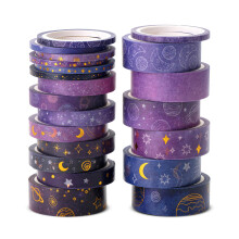 Mr. Pen- Washi Tape Set 21 Rolls Outer Space Design Decorative With Measure Tape Scrapbook Washi for Journaling Craft