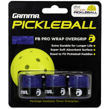 GAMMA Pickleball PRO WRAP OVERGRIP Ekstra kl?brig Holdbar fugtabsorberende Hvid Bl?