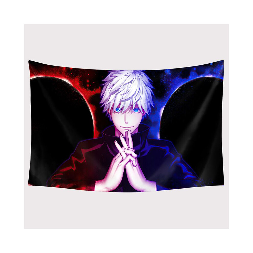 (RedPurple, 230x150cm-90.55x59.06in) Kaisen Jujutsu Anime Tapestry Wall Hanging Cloth Background Home Decor Backdrop