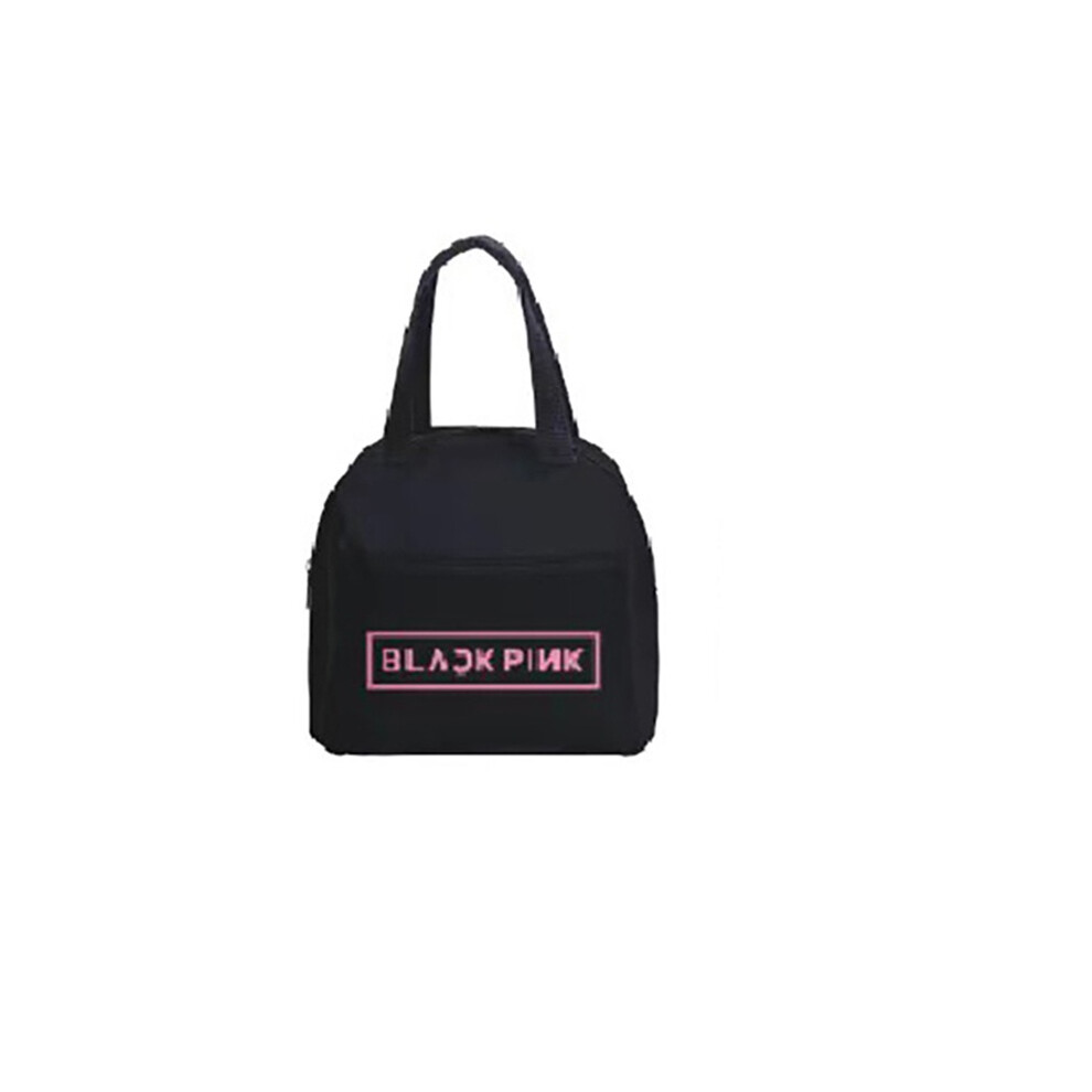 (Lunch Bag) Bag Blackpink Lunch Nylon Pencil Students Insulated Portable Outdoor School Bag