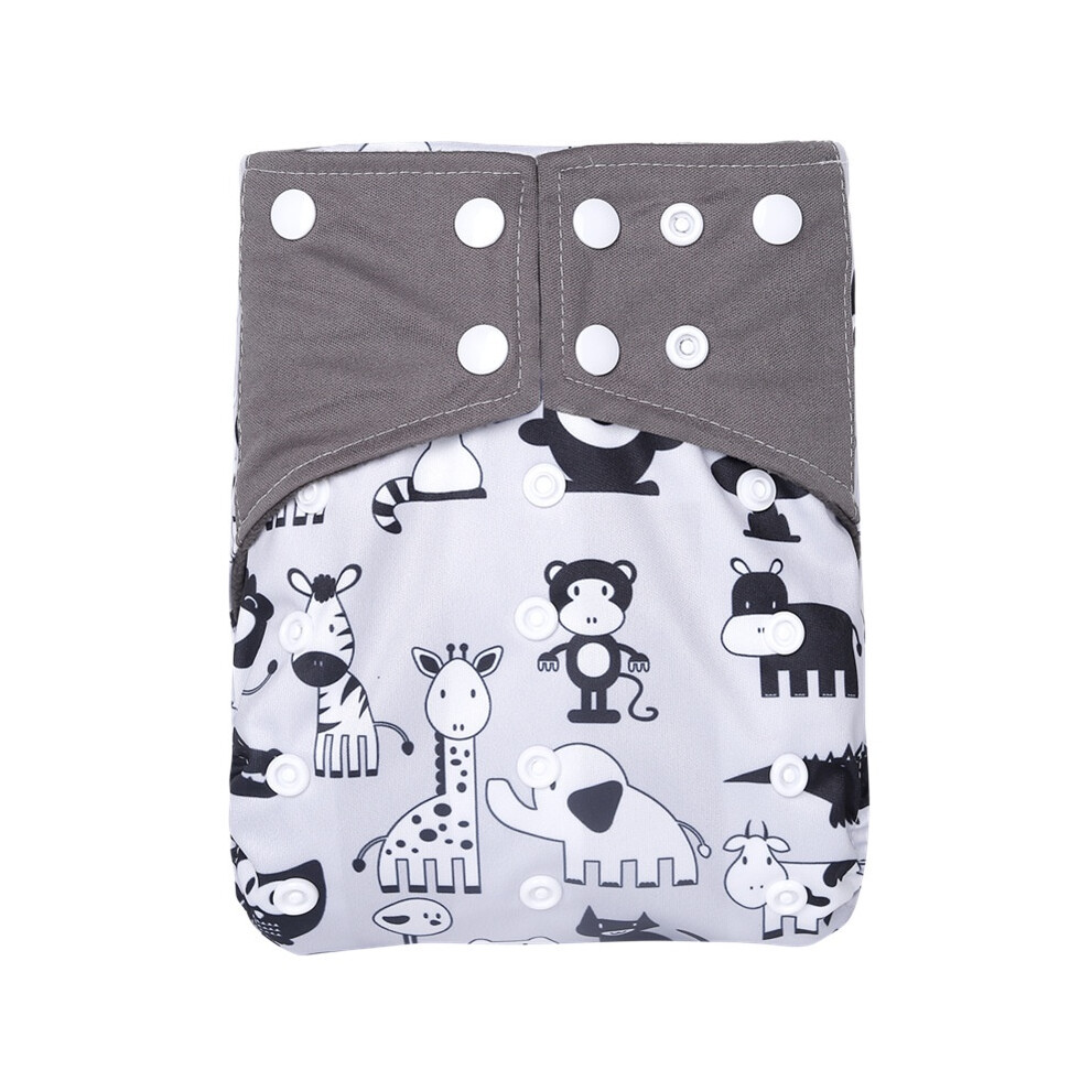 (Gray) Cloth Bamboo Charcoal Diaper Girl Boy Baby Reusable Washable Adjustable Pocket-image-OPC-PGSRXCF-NEW