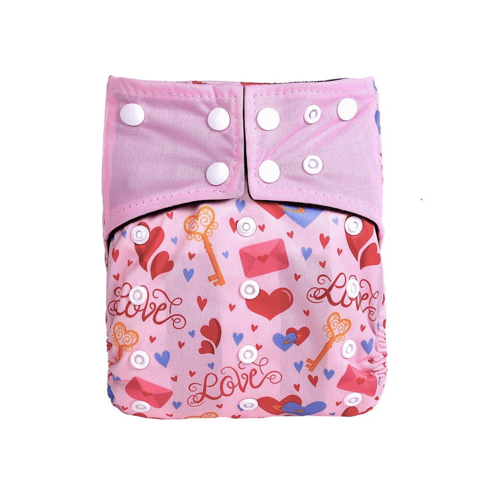 (Heart) Cloth Bamboo Charcoal Diaper Girl Boy Baby Reusable Washable Adjustable Pocket-image-OPC-PGSRXCQ-NEW