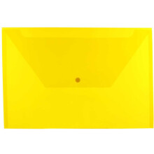 Buste in plastica in jam di carta con chiusura a scatto - opuscolo legale - 9 3/4 x 14 1/2 - giallo - 3/pacchetto