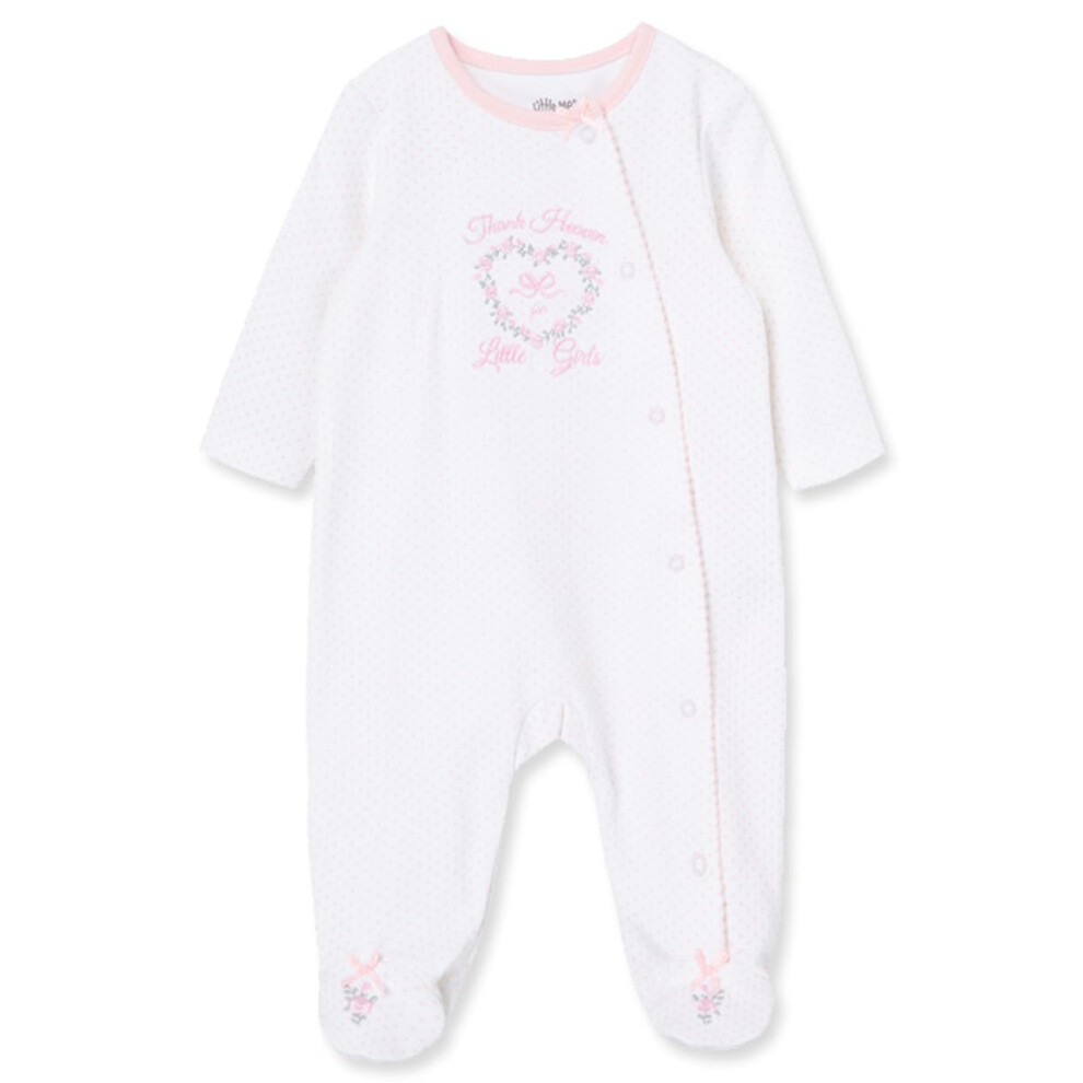 Chaussons Pression Lat Rale Little Me Pour B B Fille, Imprim Rose, 6 Mois, Tats-Unis-image