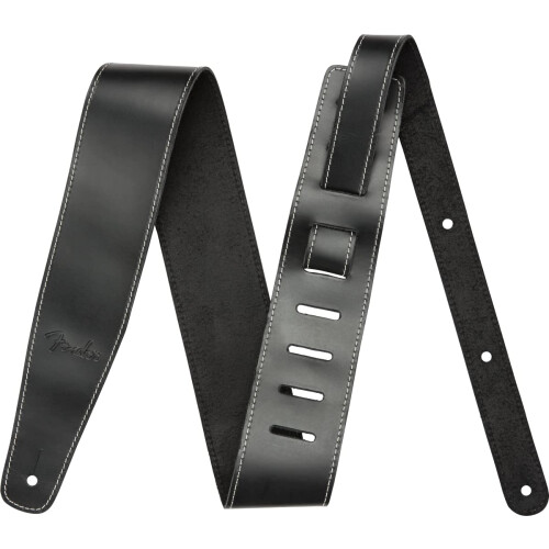 Fender Fender Broken-In Leather Guitar Strap  Guitar Accessories  2.5in  Black