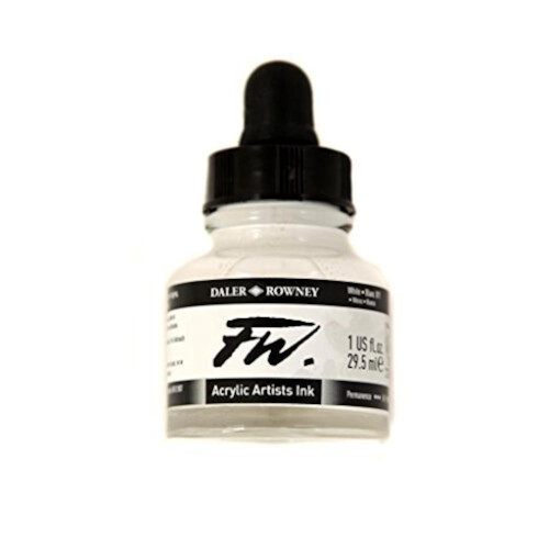Ακρυλικό μελάνι Daler Rowney FW Artists 29,5 ml σε δοχείο - Λευκό