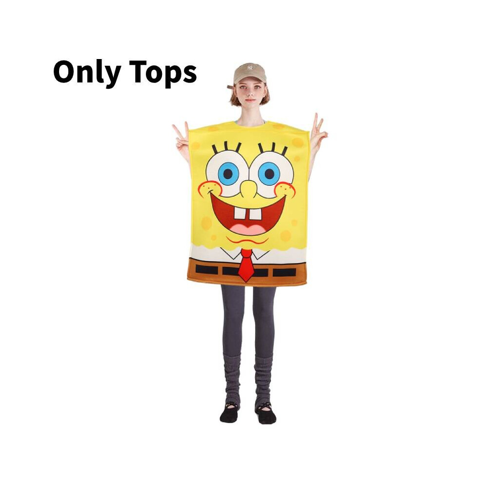 (SpongeBob Child) Squarepants Patrick Spongebob Star Cosplay Adult Kids Halloween Costume Party