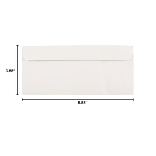 Envelopes comerciais JAM PAPER #9 - 3 7/8 x 8 7/8 - Branco - 25/pacote 2