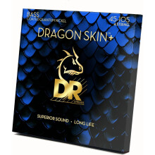 Struny DR DRAGON SKIN+ - Struny do basu z powloka Quantum Nickel - DBQ-45 - Doskonaly dzwiek, wygodne wyczucie i dluga zywotnosc: Srednia 45-105