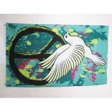AZ FLAG - Peace And Love Graffiti Flag - 3x5 Ft - 100D Polyester Peace Tag Banner with Two Metal Grommets - Fade Resistant - Vivid Colors - 3' x 5' Fe