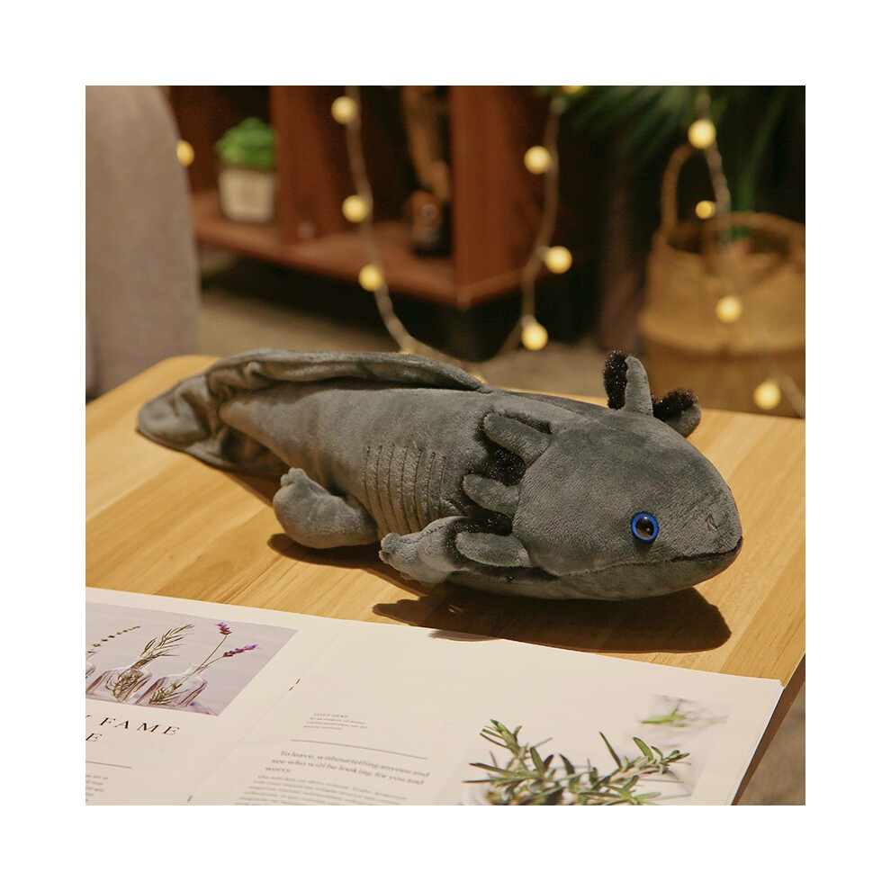 (Black) Axolotl Cute Animal Salamander Plush Toy Hexagonal Dinosaur Soft Doll Kid Gift Black