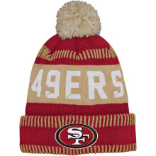 OUTERSTUFF NFL Kids Youth 8-20 Tall Size Color Logotipo Primario Sports Tech Sports Bur Clima Ftbol Ftbol Pom Beanie Hat - San Francisco 49ers