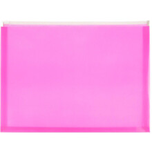 JAM PAPIR Plastkonvolutter med lynl?s - Brevh?fte - 9 3/4 x 13 - Hot Pink - 3/Pak