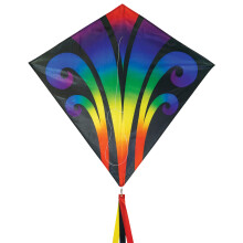 In the Breeze 3344 - Aurora 30"""" Diamond Kite - Farverig letflyvende enkeltlinjedrage