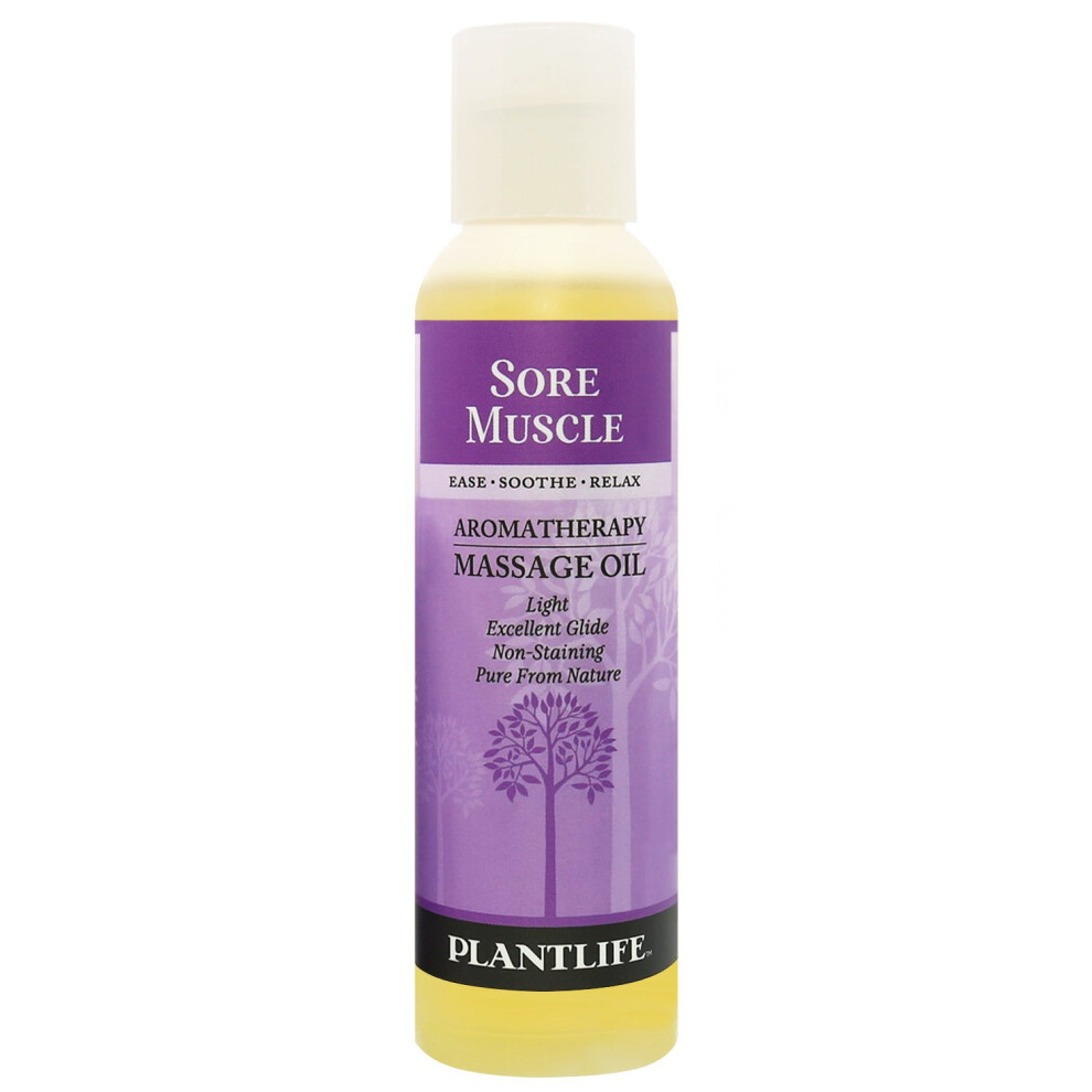 Plantlife Sore Muscle Massage Oil - Absorbs Deeply Into The Skin And Is Circulated Throughout Providing Optimum Benefit To The Mind And Body - Made I