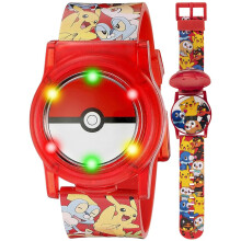 Accutime Kids Pokemon Pokeball Digital LCD Quartz Flip Open Red Rannekello Hieno edullinen lahja ja juhlasuosikki pojille tytille aikuisille kaikeni