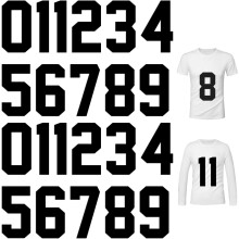 22 Stuks Warmteoverdracht Nummer - 8 Inch Opstrijkbare Nummers T-shirt Jersey Nummers - 0 tot 9 Jersey Nummers voor Team Uniform Sport T-shirt Basket