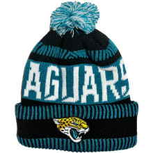OUTERSTUFF NFL Kids Youth 8-20 Tall Size Color Logo primario de la tecnologa Sports Sports Bur clima fro Ftbol Pom gorro - Jacksonville Jaguars