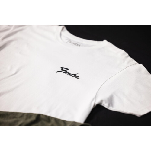 Fender Fender Transition Logo T-Shirt, 100% Katoen, Wit, Klein 1